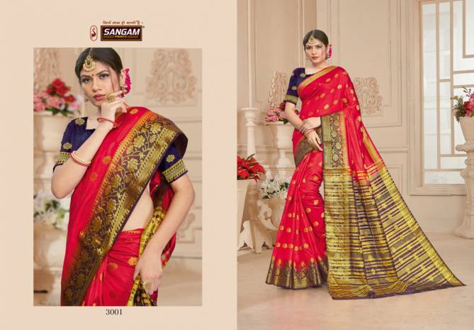 Sangam Natasha Latest Fancy Designer Festive Wear Pure Soft Silk Sarees 